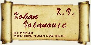 Kokan Volanović vizit kartica